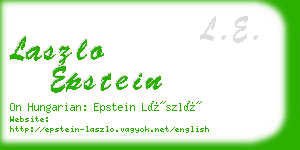 laszlo epstein business card